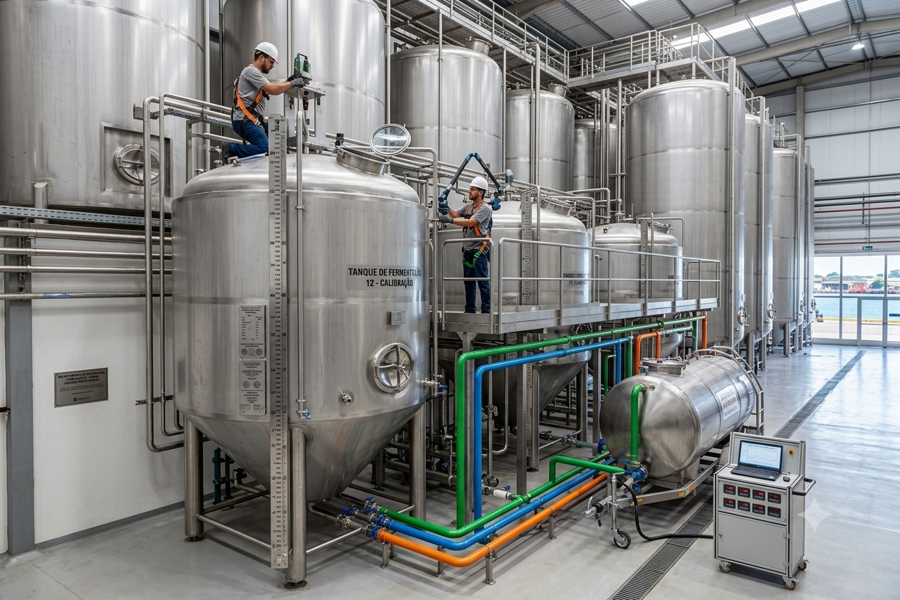 Linha de produção industrial de bebidas e alimentos